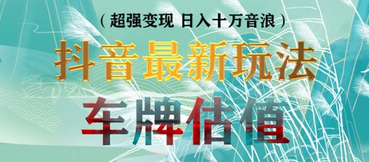 抖音直播车牌估值玩法项目_轻松日赚几百+【详细玩法教程】-小目标博客资源网