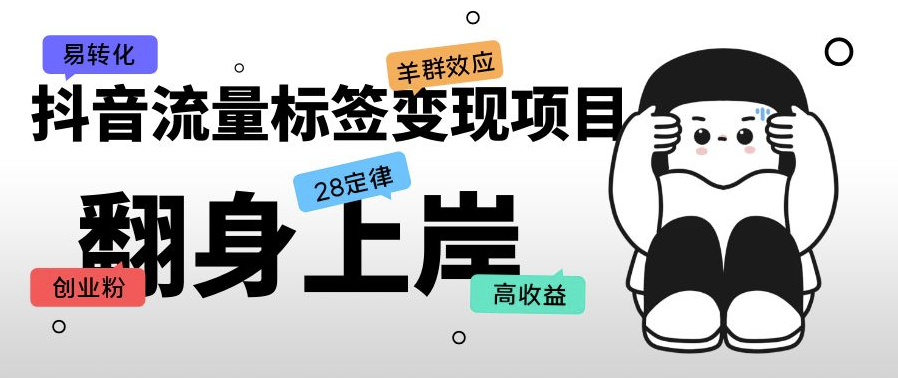抖音流量标签创业粉变现项目_单价高收益-小目标博客资源网