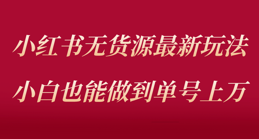 无货源也能赚钱！电商小白一周上万单，这个新玩法让你实现梦想！-小目标博客资源网
